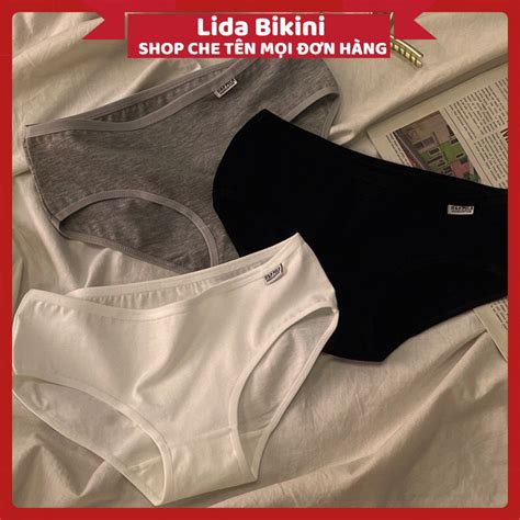 Quần lót nữ cotton thấm hút co giãn Pulo lida bikini Mã a001 Shopee Việt Nam