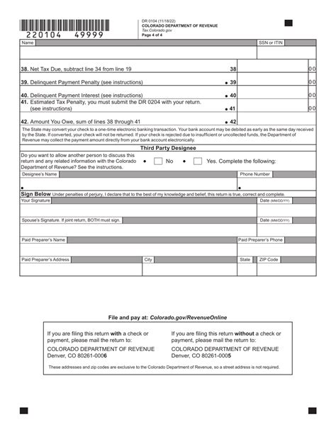 Form Dr0104 Download Fillable Pdf Or Fill Online Colorado Individual