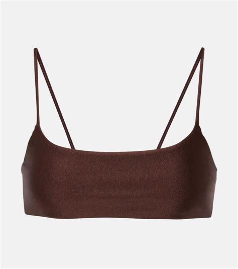 Muse Bikini Top In Brown Jade Swim Mytheresa