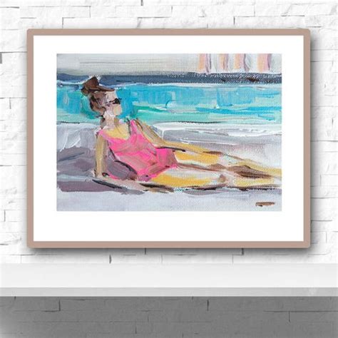 PRINT On Paper Or Canvas Overhead Beach Etsy