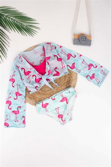 TRENDİMİZBİR Kız Çocuk Flamingo Desenli Pareolu Bikini Fiyatı Yorumları Trendyol