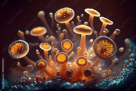 Psilocybin Mushrooms Generative Ai Illustration Commonly Known As