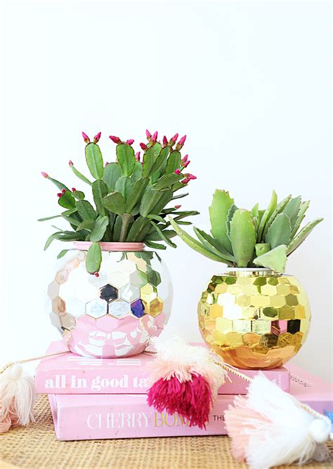 A Bubbly Lifediy Disco Ball Planter A Bubbly Life