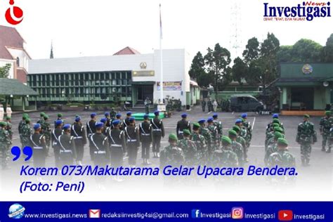 Penghormatan Kepada Simbol Negara Korem Makutarama Gelar Upacara