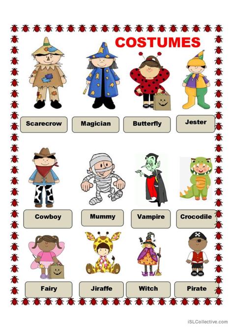 Costumes For Carnival English Esl Worksheets Pdf Doc