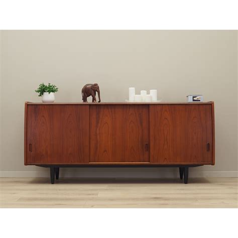 Teak Vintage Sideboard With Sliding Doors Denmark S