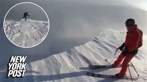 Russian Skier Somehow Dodges Death In Avalanche New York Post Youtube