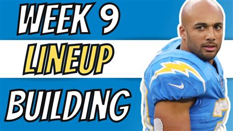 Draftkings Nfl Dfs Week 9 Lineup Building Youtube