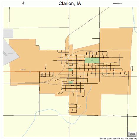 Clarion Iowa Street Map 1913620