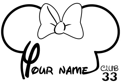 Personalized Minnie Mouse Name Vinyl Decal Custom Name Girl Etsy