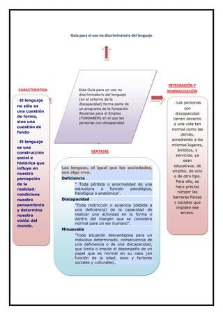 Discapacitados No Personas Con Discapacidad Pdf