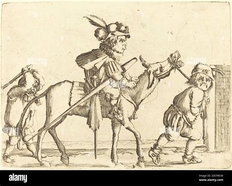 Stefano Della Bella Artist Florentine Dwarf Riding An Ass Quadreria Medicea