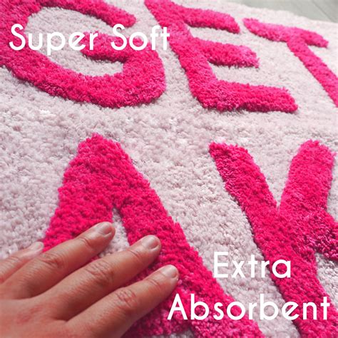 Get Naked Bath Mat Funny Cute Bathroom Rugs Pink Shower Funny Etsy