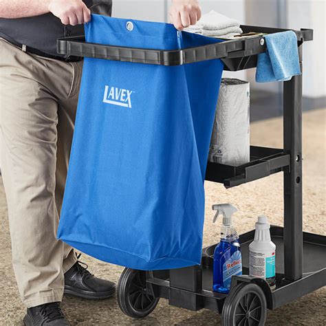 Lavex Blue Vinyl Janitor Cart Bag