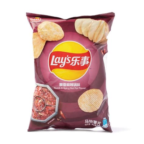 Lays Numb And Spicy Hot Pot Potato Flavor Chips 70g Snackmoon