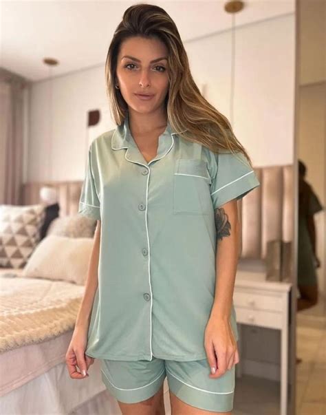 Pijama Americano B Sico Lingerie Feminina Nunca Usado Enjoei