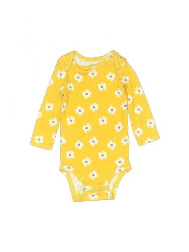 Just One You Made By Carter S Girls Yellow Long Sleeve Bodysuit