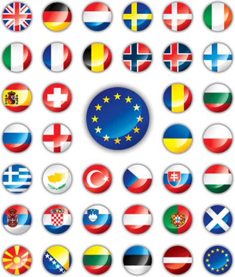 Set of world flags icons mix design vector Vectors graphic art designs ...