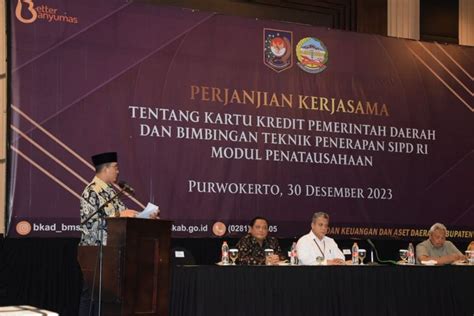 Percepat Transformasi Digital Pemkab Banyumas Lakukan MoU Kartu Kredit