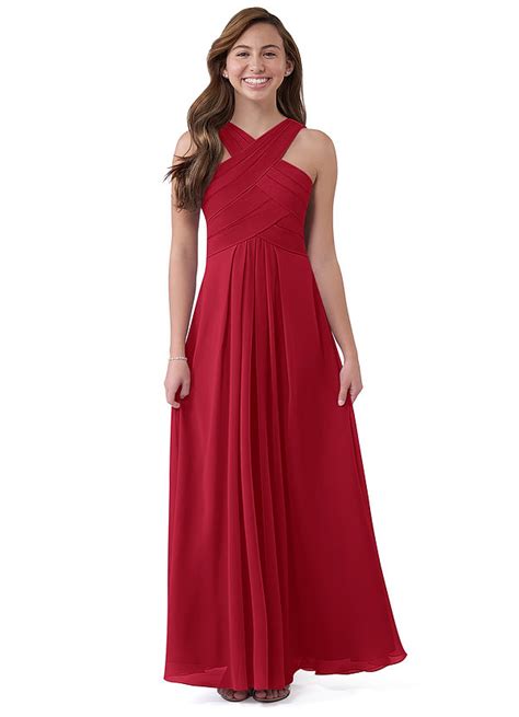 Scarlet Azazie Kaleigh Jbd Junior Bridesmaid Dresses Azazie