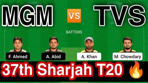 MGM Vs TVS Dream11 Prediction TVS Vs MGM Dream11 Team Mgm Vs Tvs Sl