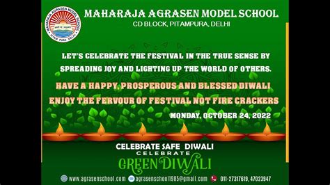 Maharaja Agrasen Model School Wishes Everyone A Happy Prosperous And