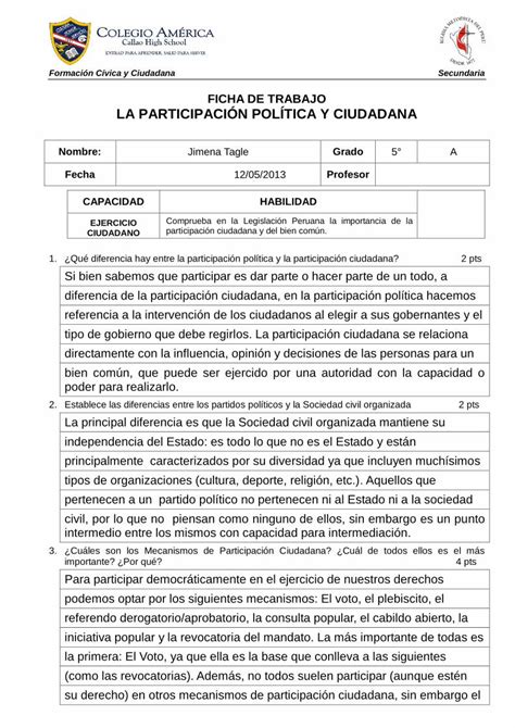 PDF Participación y bien común Ficha de Trabajo PDFSLIDE NET