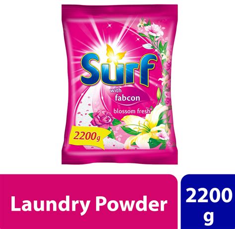 Surf Pink Detergent Powder Blossom Fresh Pouch With Fabcon 22kg