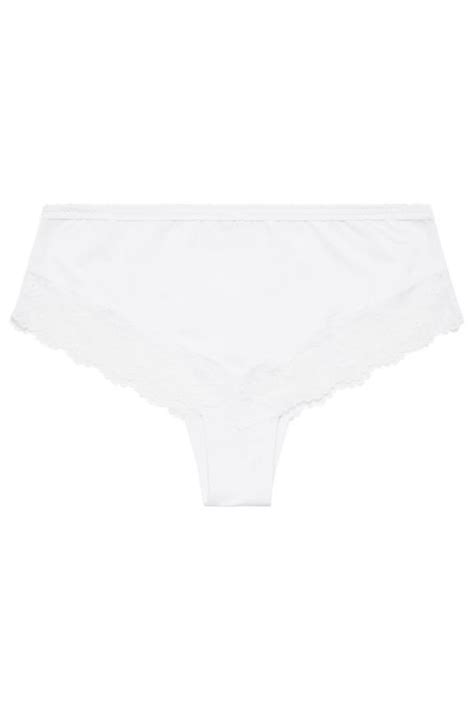 Shorty Blanc Taille Haute Bordures Dentelle Yours Clothing