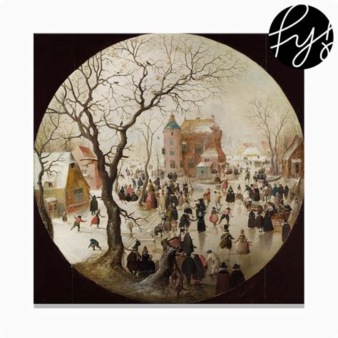 A Winter Scene With Skaters Near A Castle, Hendrick Avercamp Canvas ...