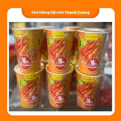 Red BEAR CUP NOODLES WITH THAI SHRIMP HOT POT G Shopee Malaysia