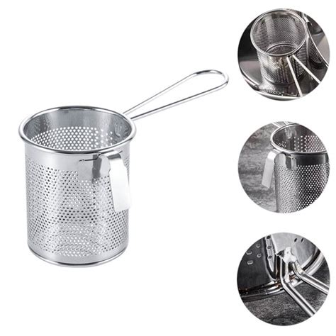 Japan Steamboat Basket Strainer Basket Mesh Colander Pot Hot Pasta Skimmer Noodle Stainless