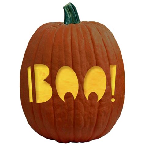 Boo Pumpkin Carving Pattern