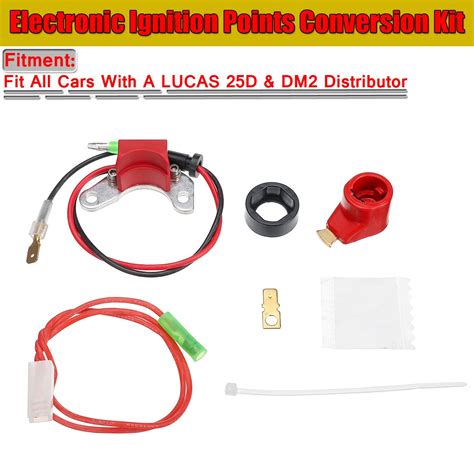 Set Electronic Ignition Points Conversion Distributor Coil Kit Fit All