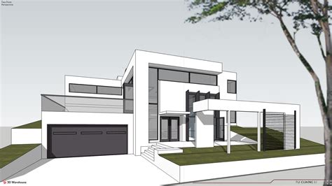 Modern Bungalow House Sketchup File