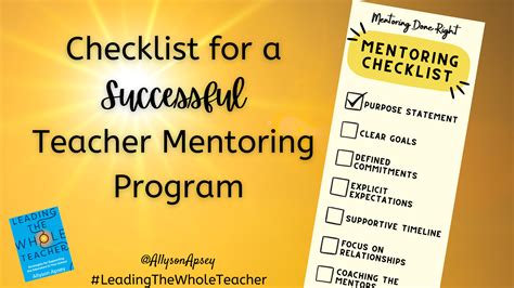 Checklist For A Successful Teacher Mentoring Program Serendipity In