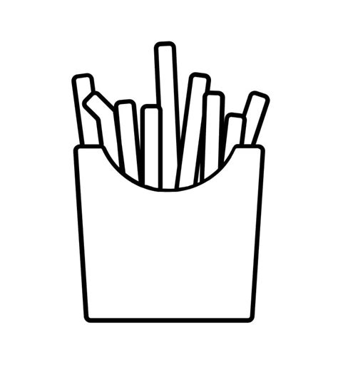 French Fries 11 Coloring Pages Coloring Cool