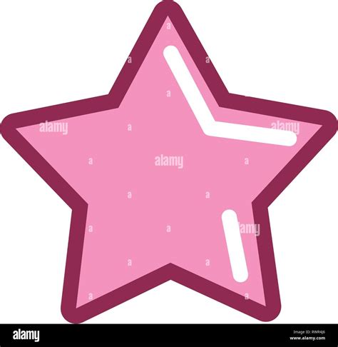 pink star icon on white background vector illustration Stock Vector ...