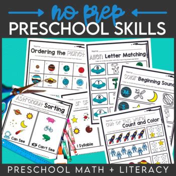 Space Worksheets for Preschool | Space Preschool Worksheets Pre-K ...