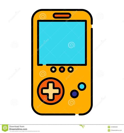 Ejemplo De Gameboy LineColor Ilustración del Vector Ilustración de