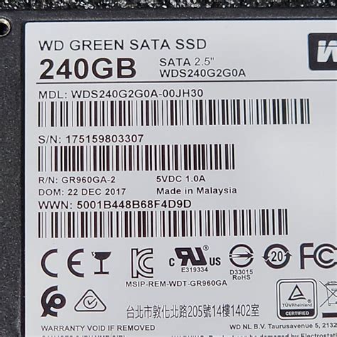 Yahoo!オークション - WesternDigtal WD GREEN(WDS240G2G0A-00JH30) 24...