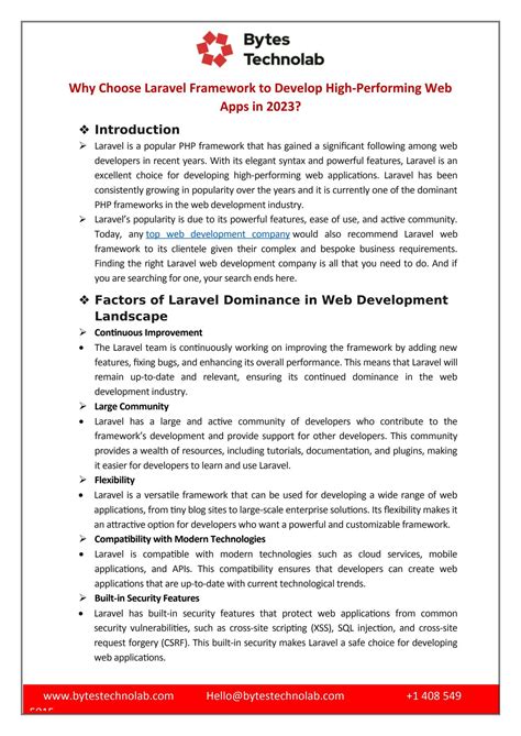 Why Choose Laravel Framework to Develop High-Performing Web Apps in