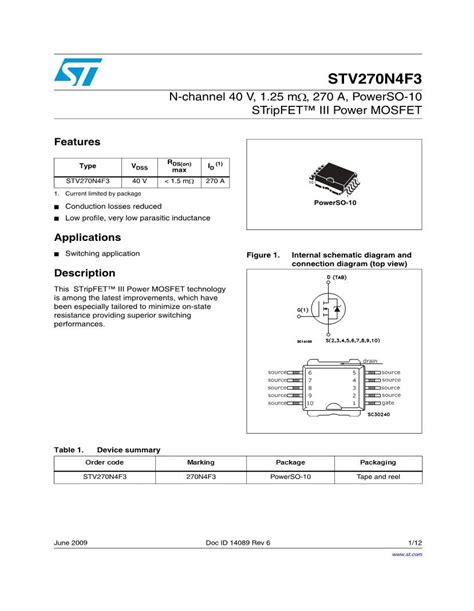 Stmicroelectronics N Channel Semiconductors Datasheets Mouser