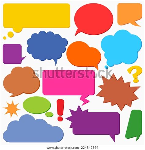 Vector Set Colorful Speech Bubbles Stock Vector Royalty Free