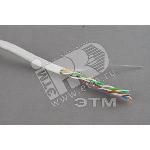 Витая пара U/UTP кат 5e 4 пары 24 AWG серый PVC 305м артикул UUTP4-C5E ...