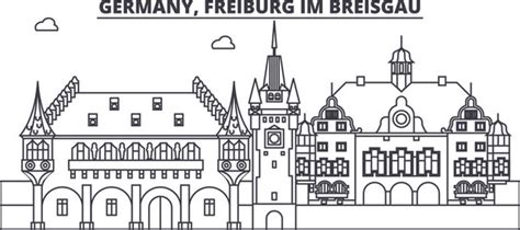 Germany freiburg im breisgau tourism landmarks Vector Image
