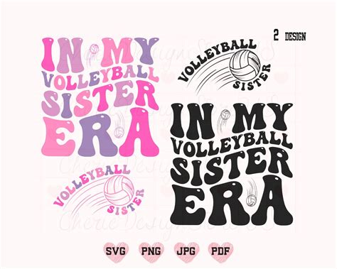 In My Volleyball Sister Svg Png Volleyball Sister Svg Volleyball Svg