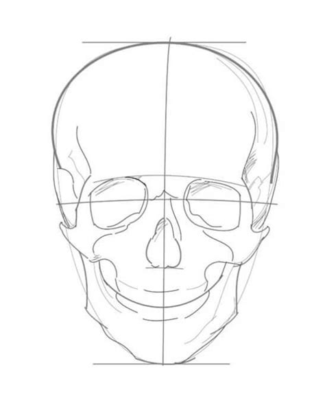 How to draw a skull with a pencil step-by-step drawing tutorial in 2023 ...