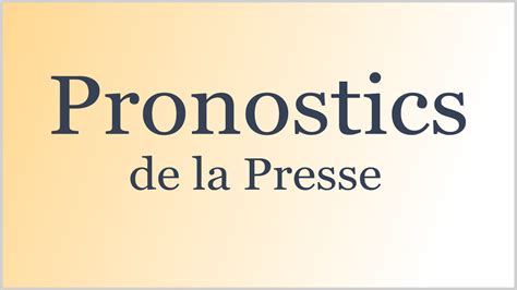 Pronostics De La Presse Pmu Quint Du