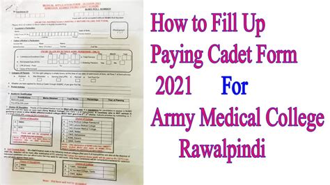 Fill Paying Cadets Forms For Army Medical Collegejoin Pak Army As